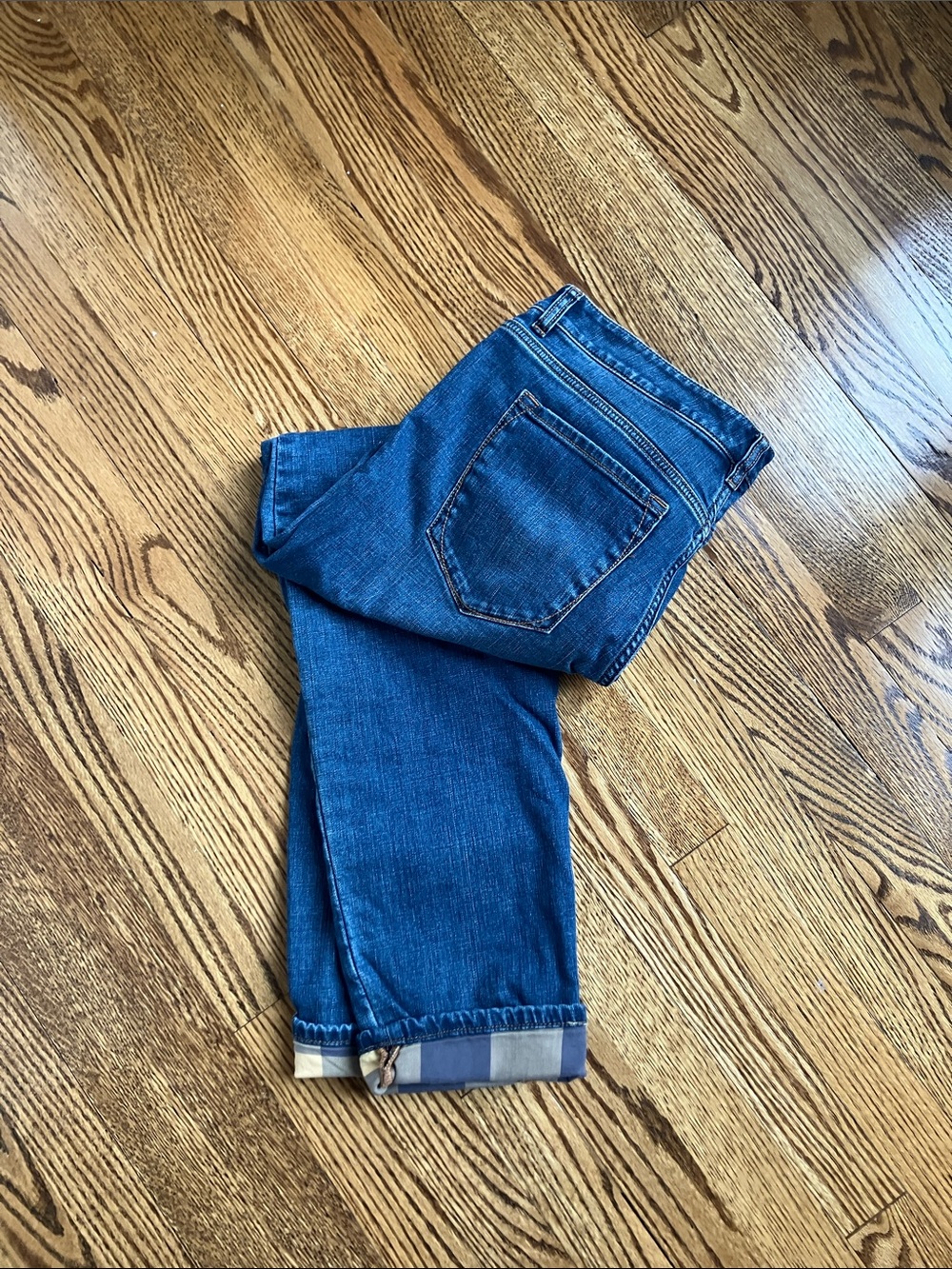 L.L. Bean Signature Straight-Leg Lined Midwash Blue Jeans